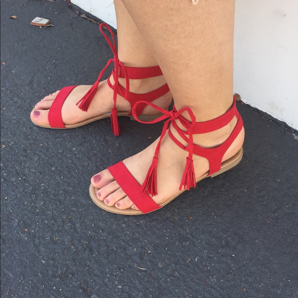 Red sandals